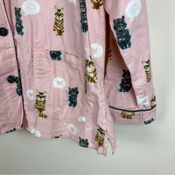 NWT PJ Salvage Meow & Furever Flannel Pajama Top - Picture 4 of 10